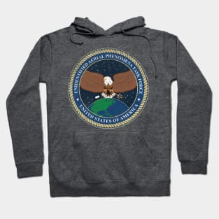 Unidentified Aerial Phenomena Task Force (UAPTF) Insignia - Grunge Textured Hoodie